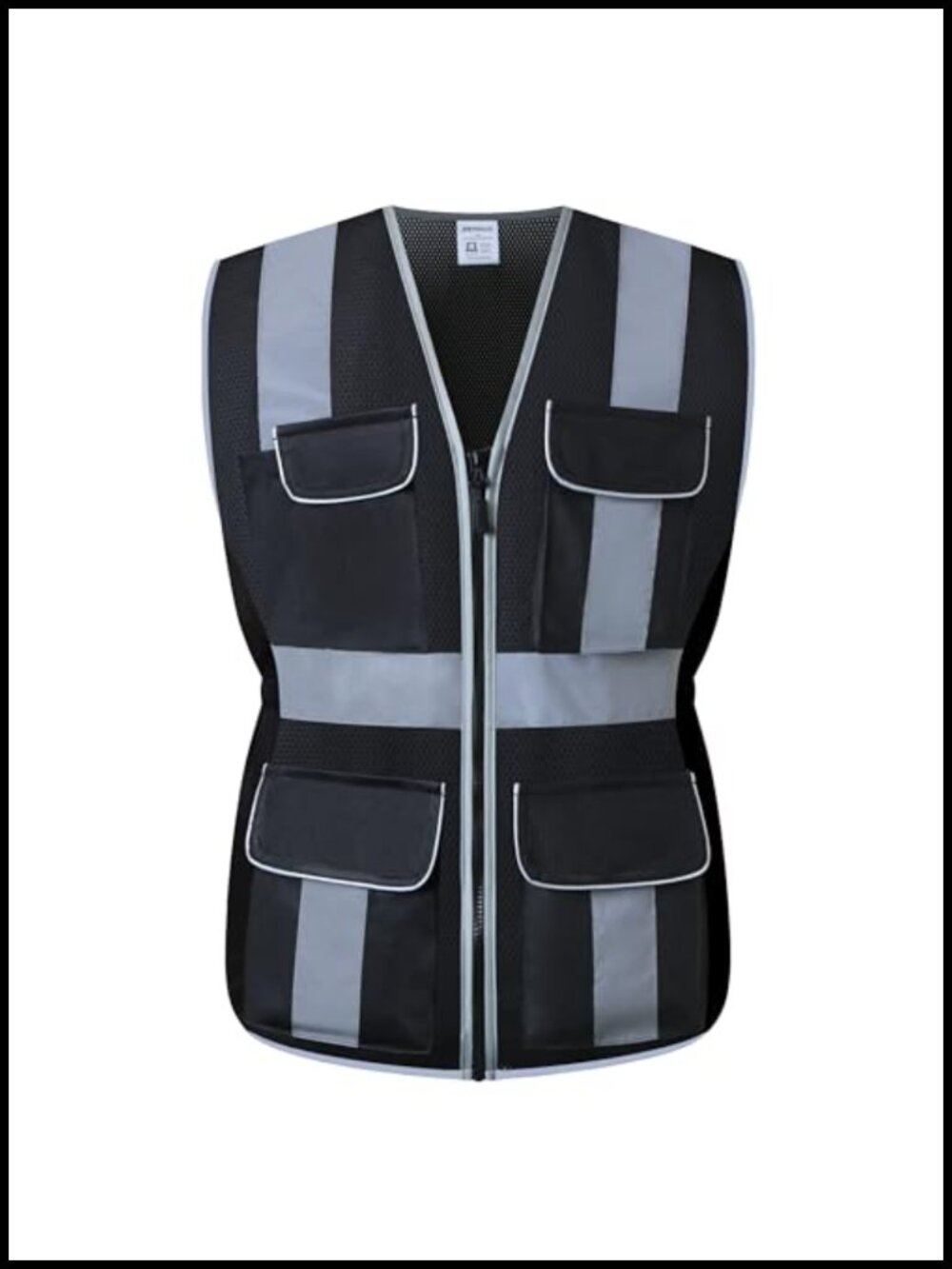 Reflective Safety Vest Women High Visibility Mesh Breathable Workwear Pockets